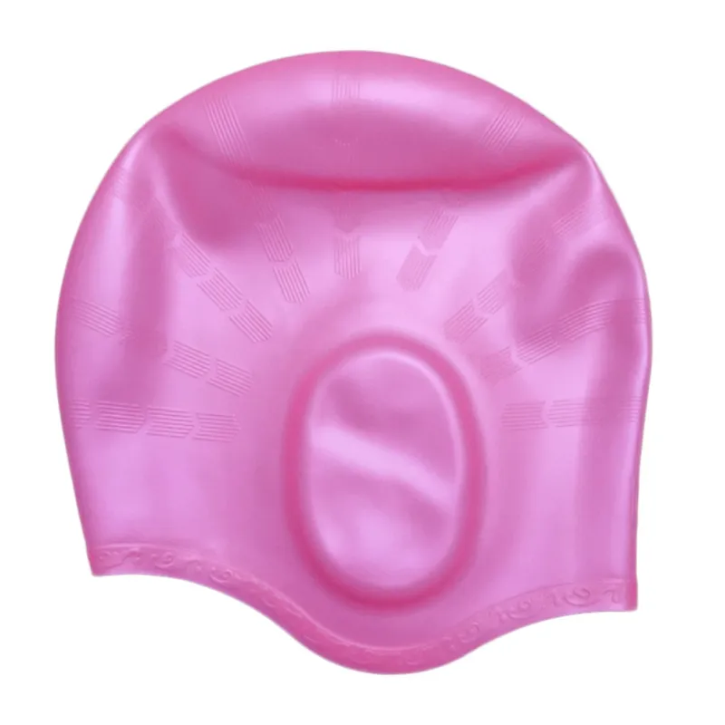 1 Pz Sile Cuffia da nuoto immersione Piscina Sport acquatici Impermeabile Protezione capelli lunghi Cuffie orecchie Cappello donna Uomo2952108