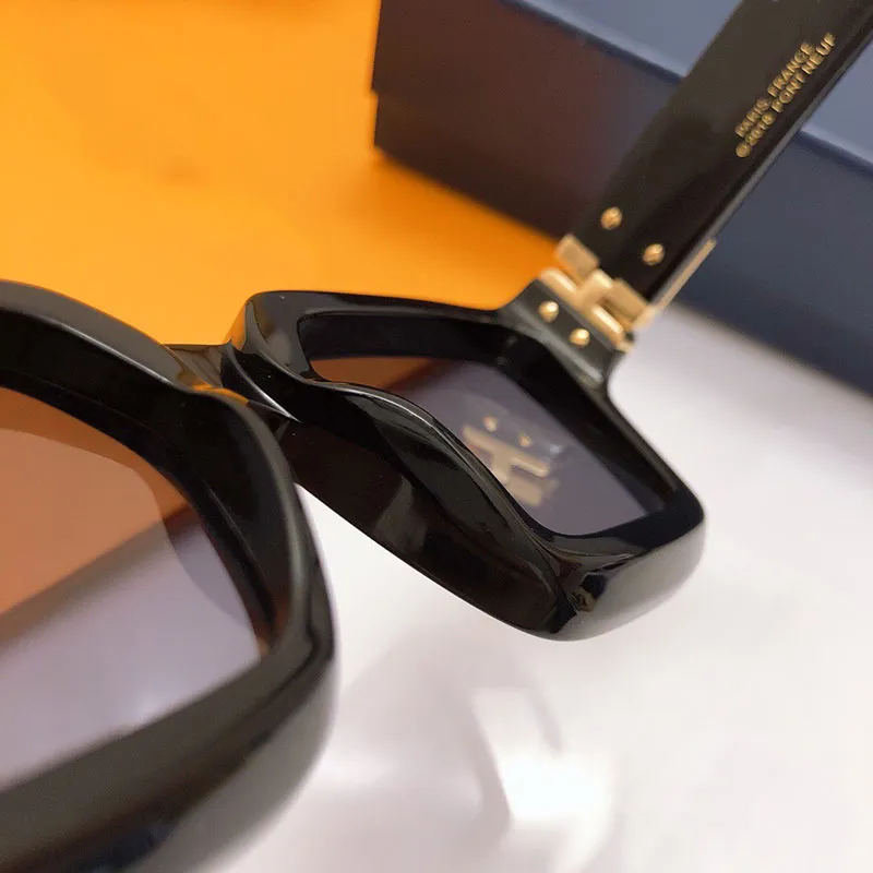 Millionaire L 1165 Designer Solglasögon V Timeless Classic Mens Pure Black eller med Gold Wire Frame Transparent Lens Men High Qualit2623