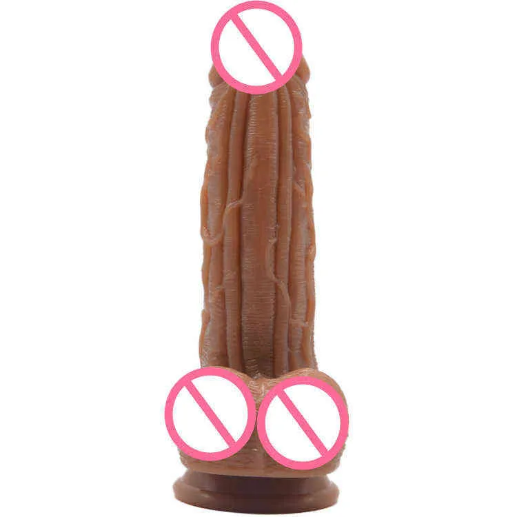 Nxy dildo's anaal speelgoed faak5 2cm dikke kunstmatige penis dubbellaagse siliconen dildo vrouwelijke zuignap masturbatie stick sex producten 0225