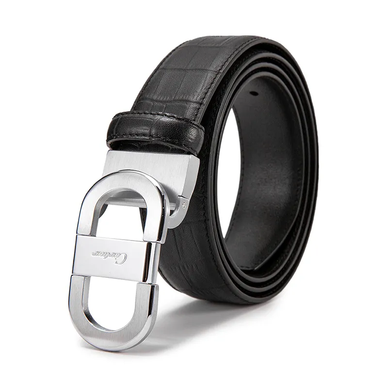 New Fashion Designer Mens Business Luxury belt Smooth buckle Genuine Leather Belts For Men Waist Belt346S
