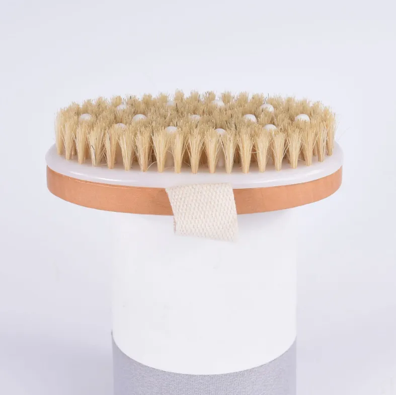 Brosses pour le corps à brossage à sec avec poils naturels doux et rigides, brosse exfoliante pour la cellulite lymphatique, améliore votre circulation