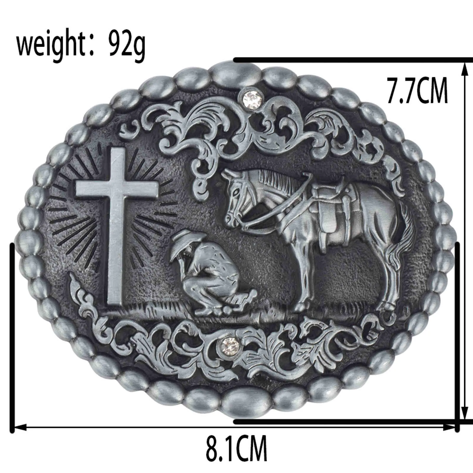 Cross and Horse Leather Belt Fashion Metals Sponge Rodeo för cowboy8835519