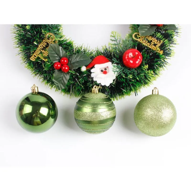 12 pezzi di palline di Natale brillanti, piccolo albero di Natale infrangibile da appendere, decorare 201017