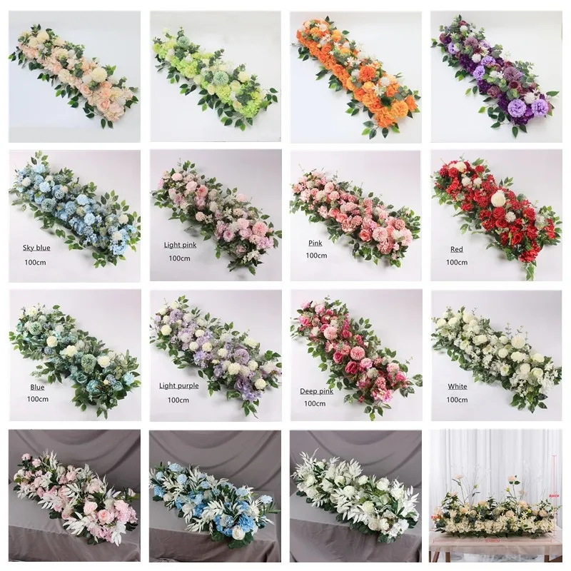 50 100 cm DIY casamento flor arranjo de parede suprimentos peônias de seda rosa flor artificial linha decoração casamento arco de ferro pano de fundo T20294J