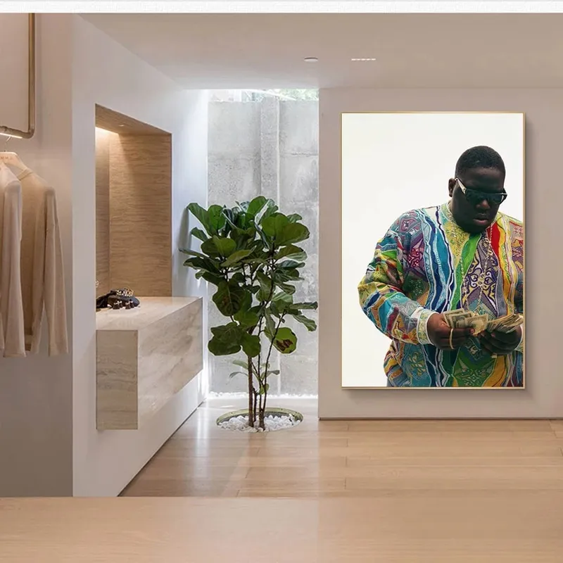 Biggie Smalls Tolevas Art Affiches et imprimés Portiat de Biggie Smalls Tolevas Painting on the Wall Art Picture Modern Picture Home Decor251E