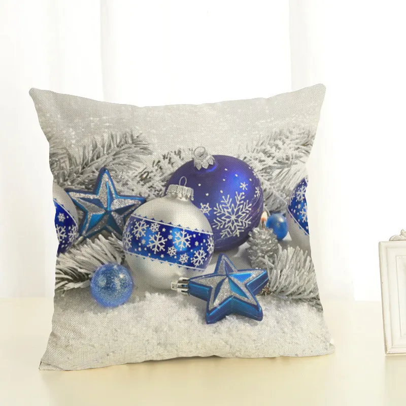 Anno Decorazioni natalizie la casa Ornamenti Navidad Frozen Party Fodera cuscino decorativa personalizzabile Y201020