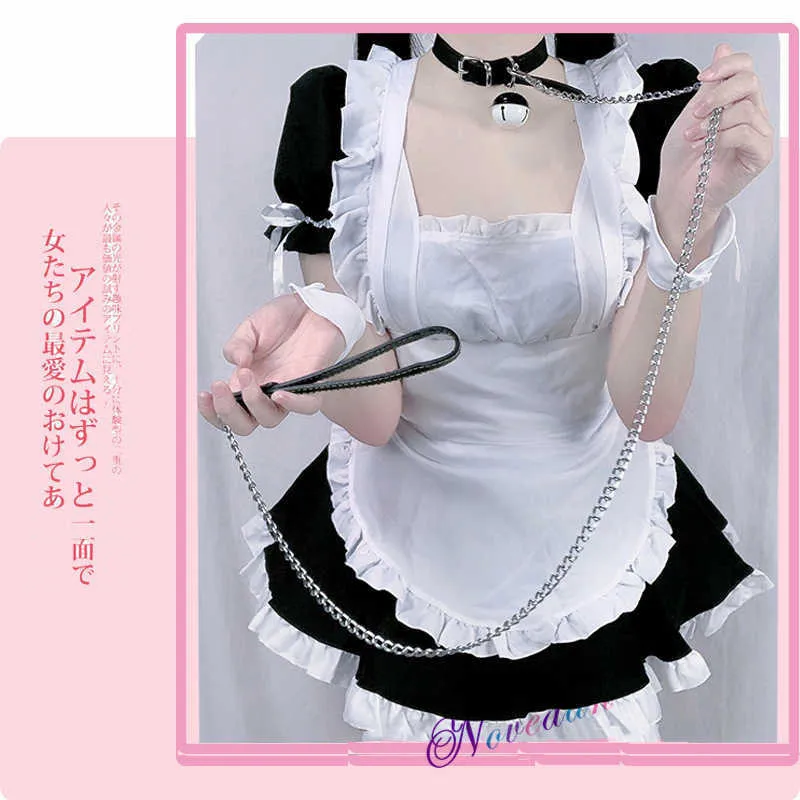 Amine Black Sexy Cute Lolita Französisch Maid Cosplay Kostüm Kleid Mädchen Frau Yosuga No Sora Kellnerin Maid Party Kostüm Y0903