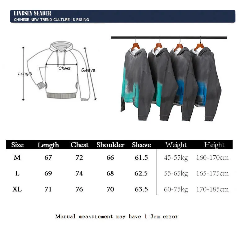 メンズタイダイプリントヒップホップパーカースウェットシャツカラーブロックフーディーストリートウェア秋ウォッシュフード付きプルオーバーコットンアウトウェア201020