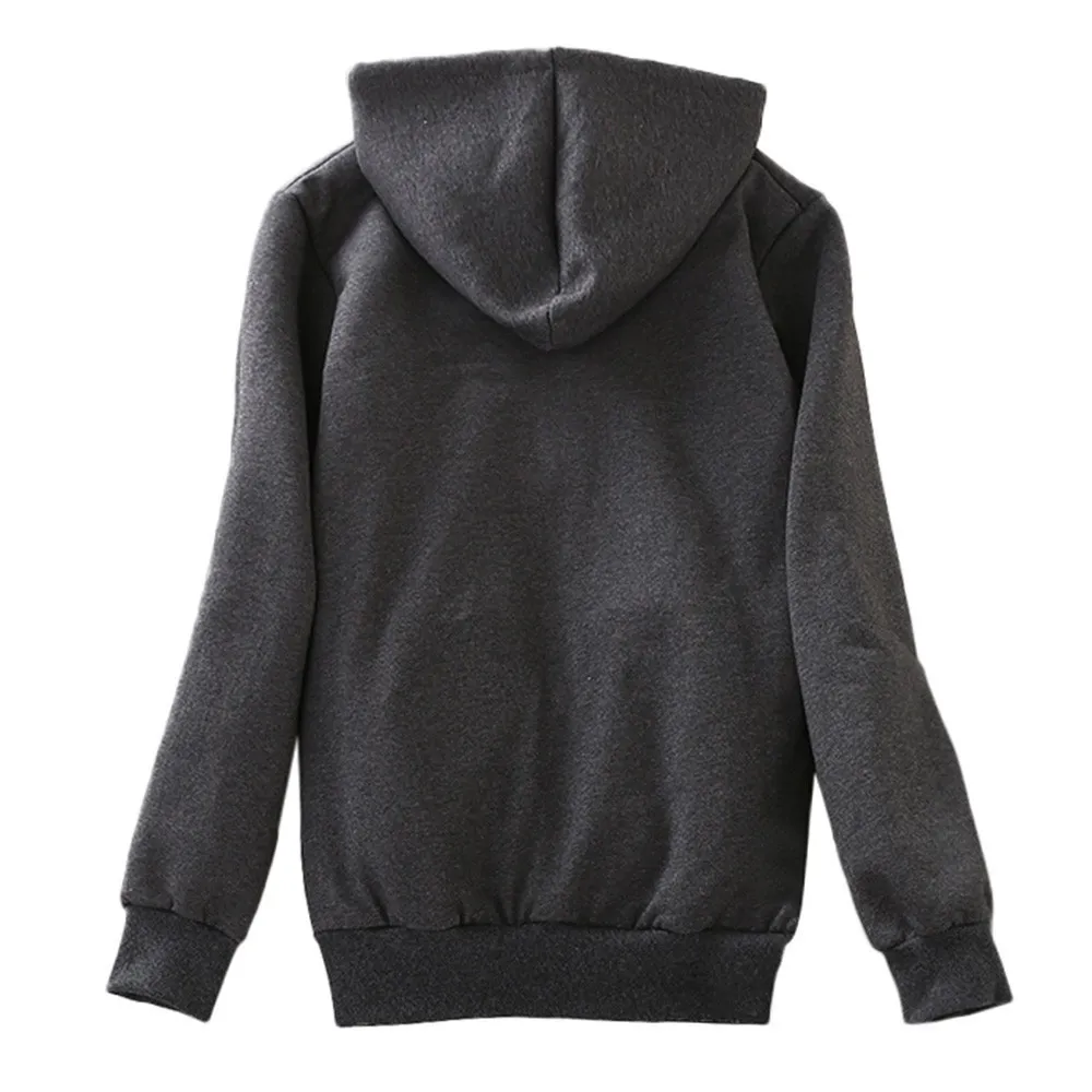 Kvinnor vinter förtjockar hoodie tröja casual varm kappa fluffig päls fleece fodrad blixtlås upp huvjackan masig outwear 38 y20092194497