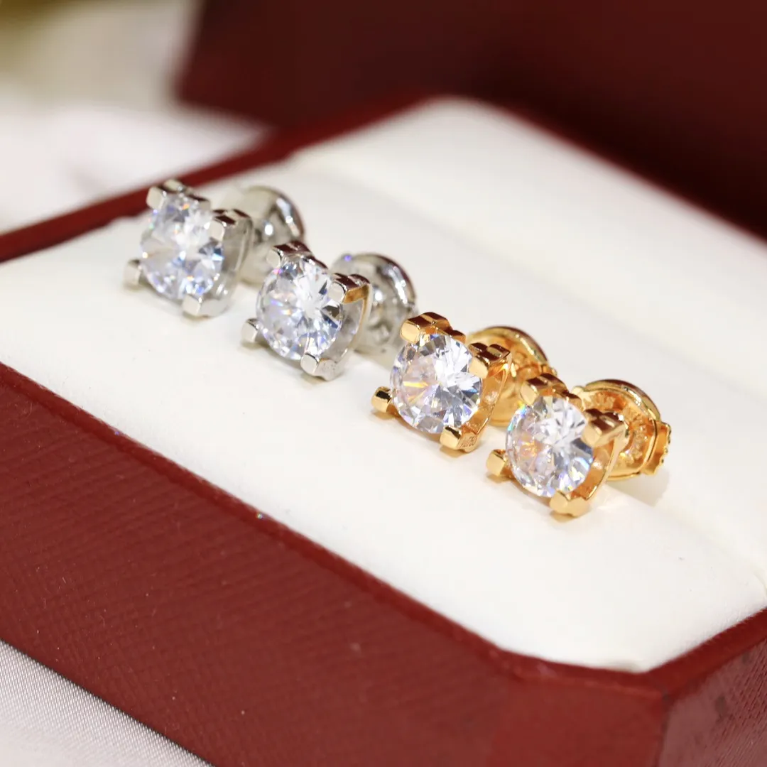 C legers diamants boucle d'oreille Top qualité Stud marque de luxe 18 K goujons dorés pour femme marque design nouvelle vente diamant exquis gif249s