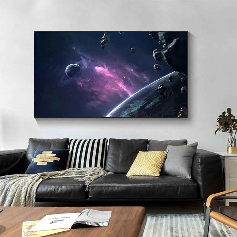 Solar System Pictures Nebula Space Universe Posters and Prints Science Canvas Painting Wall Art for Living Room Decor Cuadros3369575