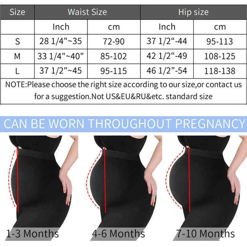 Legginsy macierzyńskie wysokiej talii w ciąży wsparcie brzucha legging kobiety ciąża skinny spodnie ciała kształtowanie mody dzianiny ubrania 211215