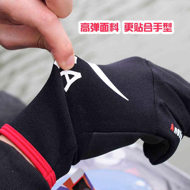 Japonya'nın apia kış balıkçılık eldiven su geçirmez iç kaplı sıcak üç parmak açık spor erkek eldiven 211124