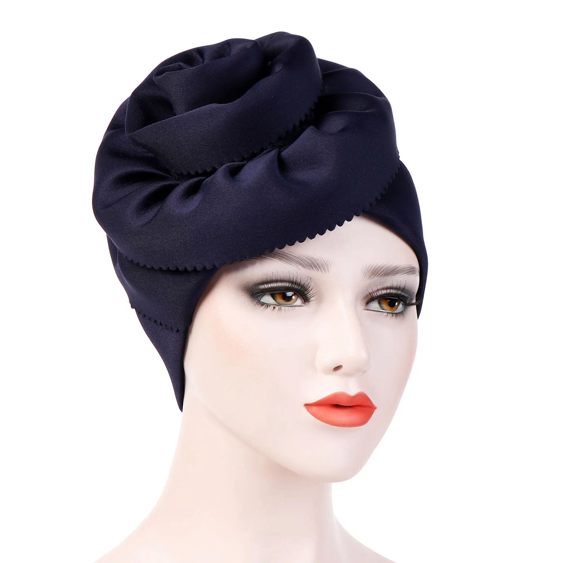 2021 Moda Kwiaty Muzułmańskie Turban Solidna Kolor Indian Woman Wrap Head Hidżab Czapki gotowe do noszenia wewnętrznych hidżabów maski