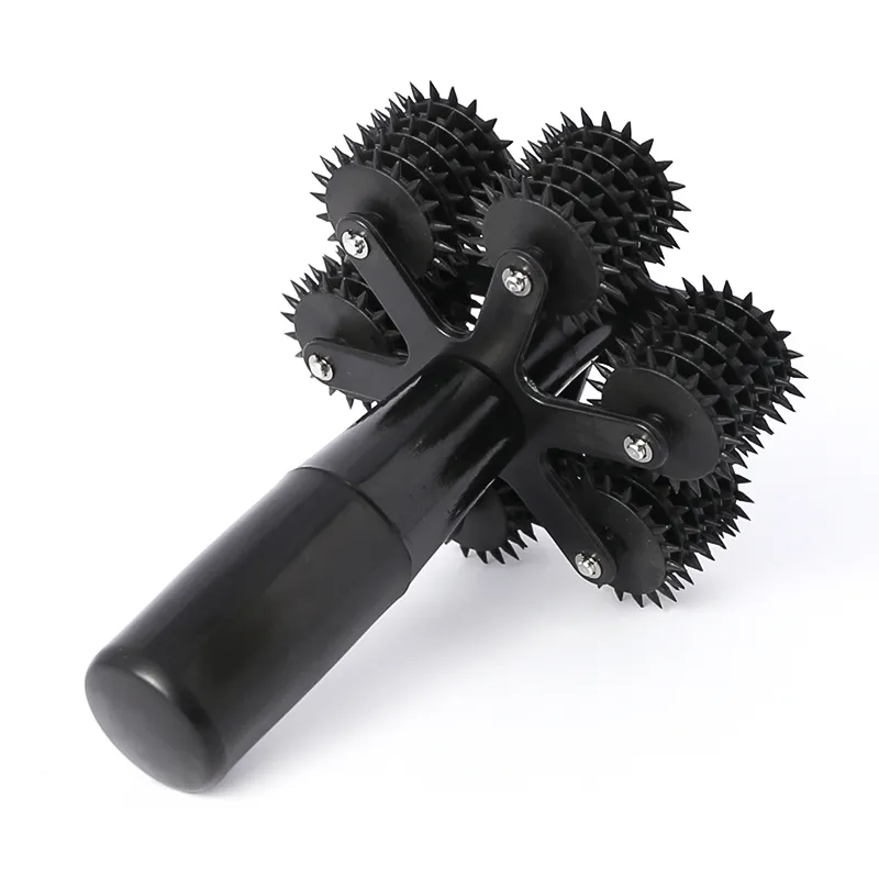 5 rader Big Prick Roller Spiked Wartenberg Pinwheel Pin-Pricking Sensation Wheel BDSM Torture Tool för par 210722240K