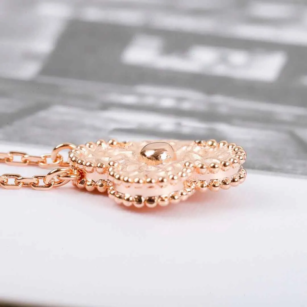 S925 silver special design pendant in 1 5CM flower pendant necklace in 18k rose gold plated for women wedding gift jewelry Sh255v