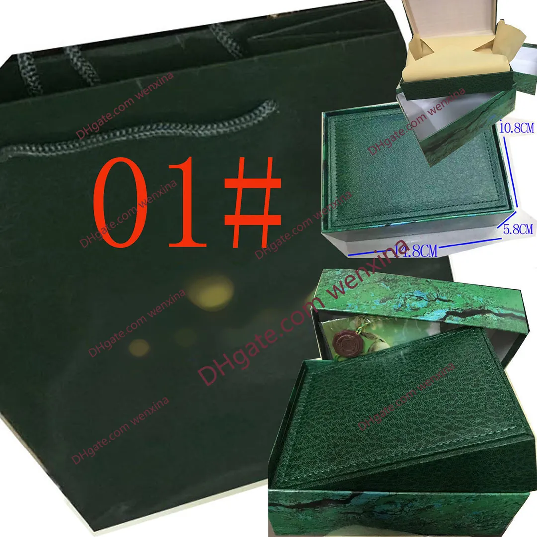 3 أنماط أحدث جودة خضراء داكنة الأخضر الأصلي أوراق مربعات مربعات الساعات مربعات المربعات هدية 205H