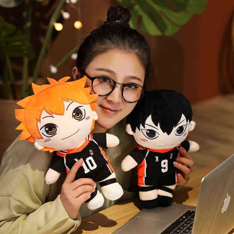 1 pz 20/30 cm Kawaii Haikyuu giocattoli di peluche Bella Anime Hinata Syouyou kageyama Tobio farcito morbido bambole portachiavi Ragazzi Bambini regalo di Natale Y211119