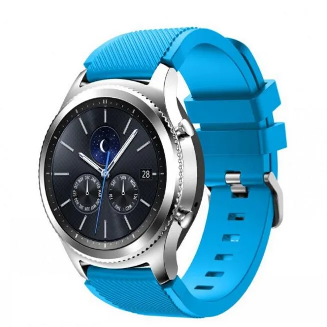 Ремешки для часов, 10 цветов, лучший бренд, 22 мм, спортивные силиконовые ремешки для часов для Galaxy Gear S3 Classic Frontier R760 765 770 Smart Strap283y
