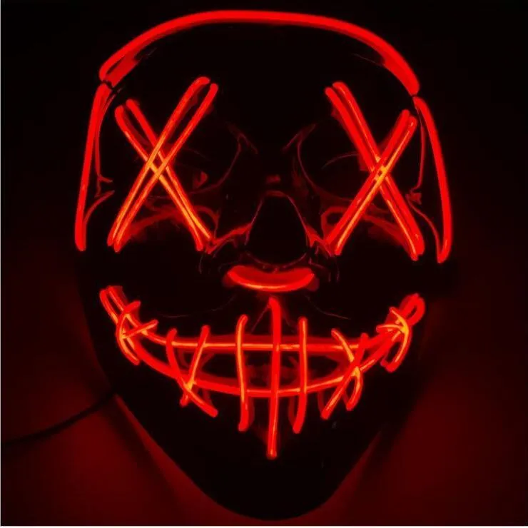 Halloween Rolig Mask Led Light Up Festival Cosplay Costume Supplies Party Masks