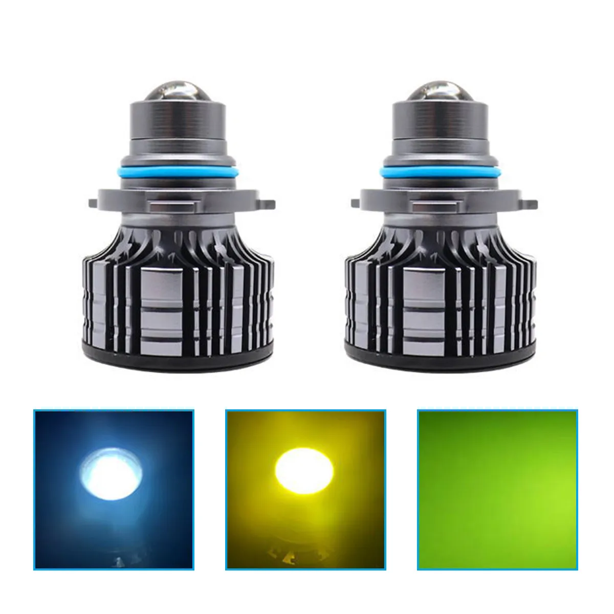 LED Auto Fendinebbia Lucidatura fari Lente Lampada a LED Super Bright Lampadina del faro Lente H7 H11 Occhi ad angolo Fendinebbia Lampadine 6000K