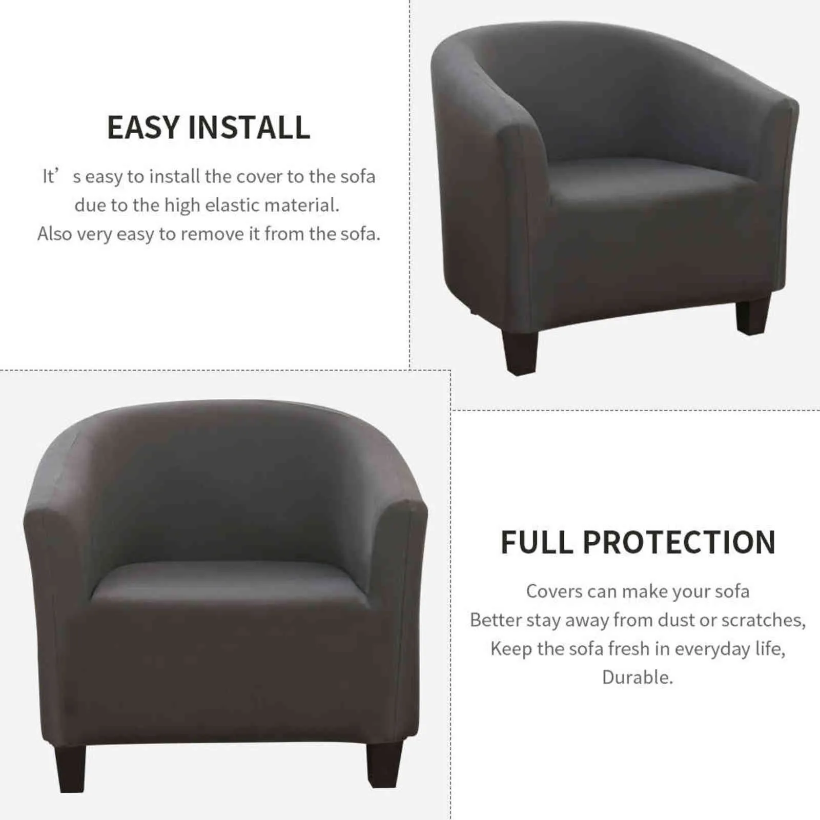 1 siège housse de canapé housse extensible pour fauteuil canapé canapé salon meubles à une place canapé élastique housse de fauteuil 211102
