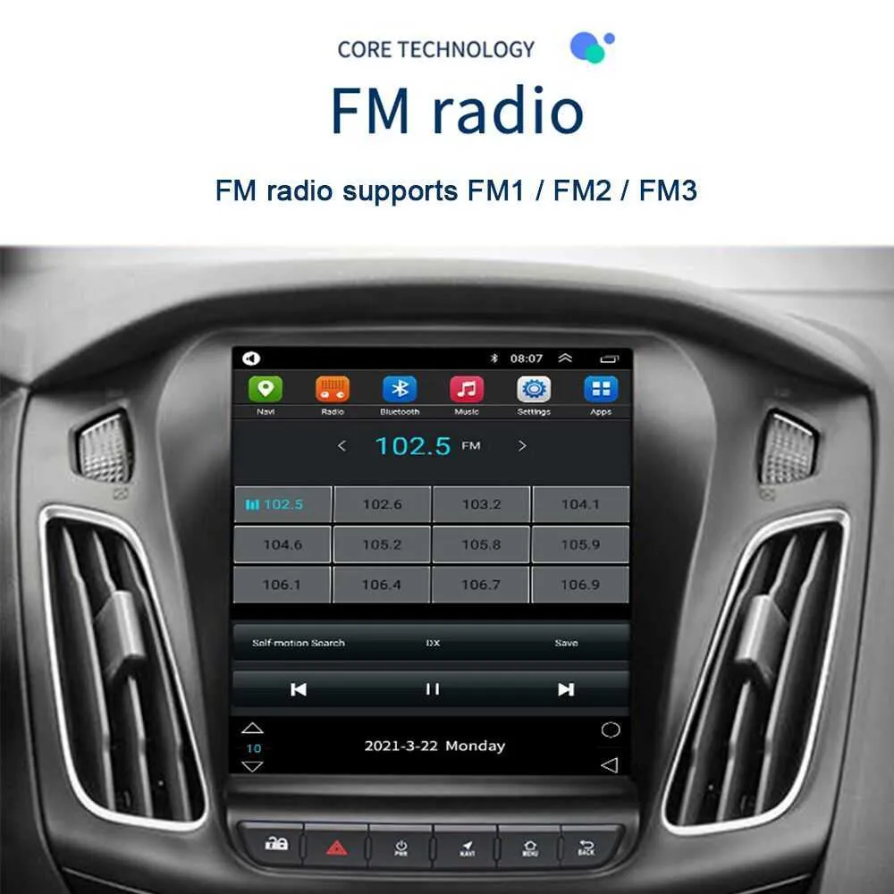 カーラジオ9.7インチ2 DIN Android 10 Auto Ford Focus 2012-2018 Car Multimedia Player 1 + 16G Autoradioステレオレシーバー