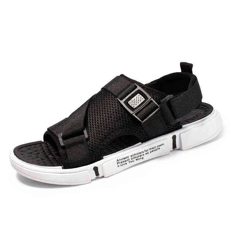 Sandalen Outdoor Mesh Atmungsaktive Komfort Slip auf Plus Größe Offene spitze Schuhe Casual Männer Sommer Sandale Herren PVC Sandalen 220302