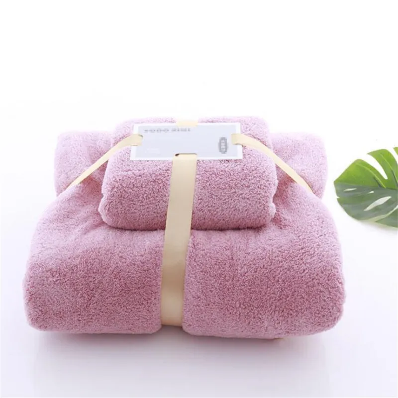 Coral Fleece Absorbent Hair Swimming Face Hand Bath Towel Sets Microfibre Towels Bathroom Towels Microfiber Towel Set T200915