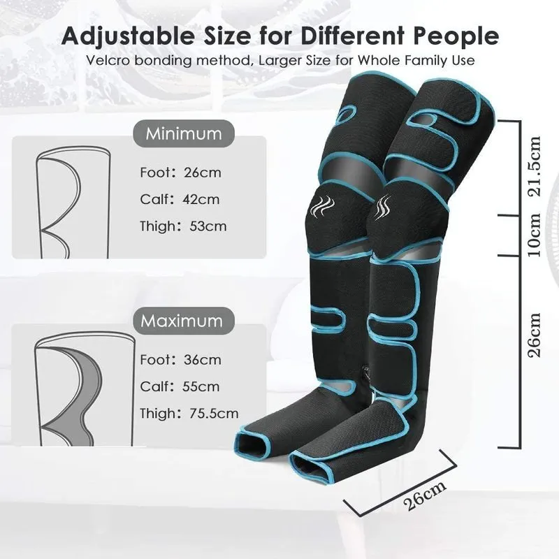 Foot air pressure leg massager promotes blood circulation body massager muscle relaxation lymphatic drainage device 360 22022828707263339