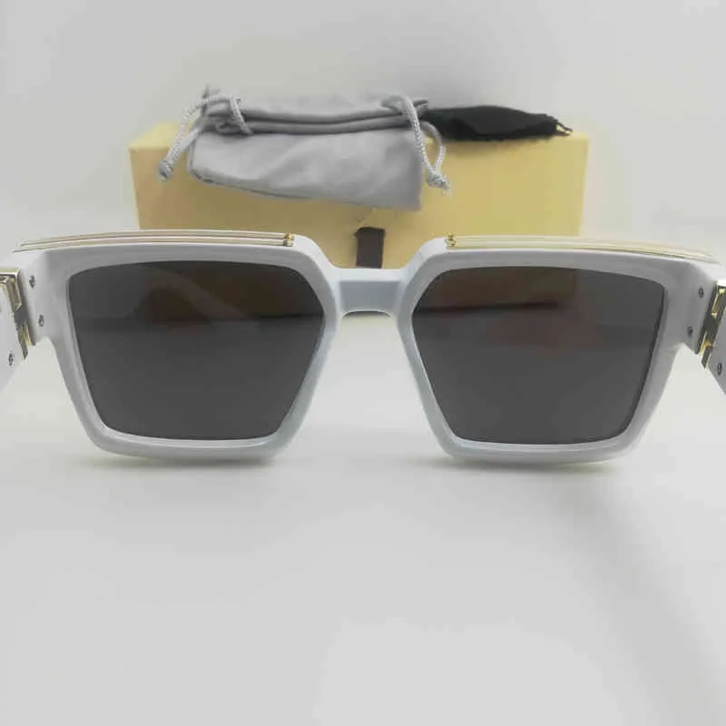 2021 Oversize Square Glasses Summer Style Guldpläterad Top Eyewear Retro Men 099 Kvinnor Sun Glasses de Sol Mujer