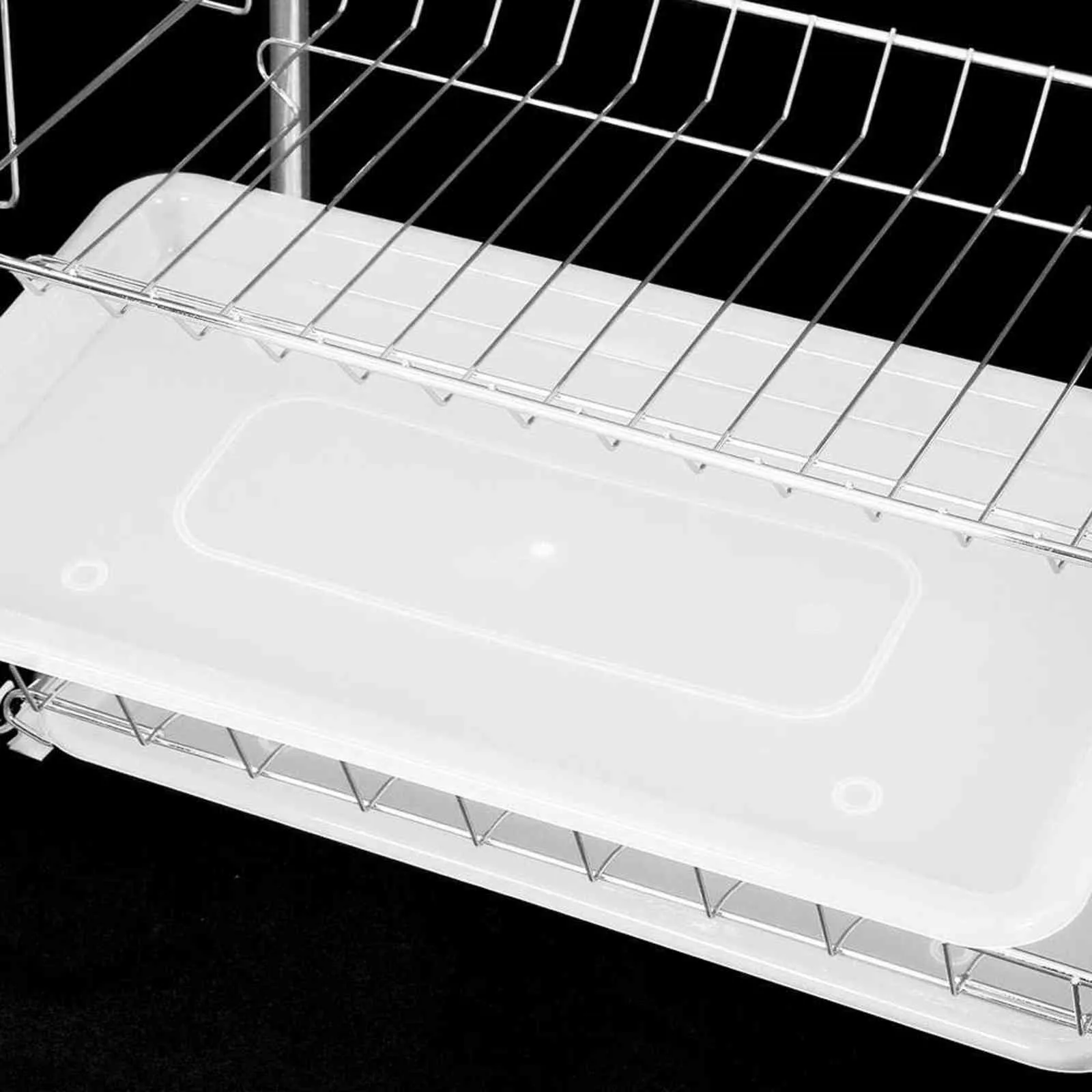 ステンレス鋼3層キッチンディッシュドレンラック食器洗いカップ乾燥家庭用スペース節約機械収納ツール211112