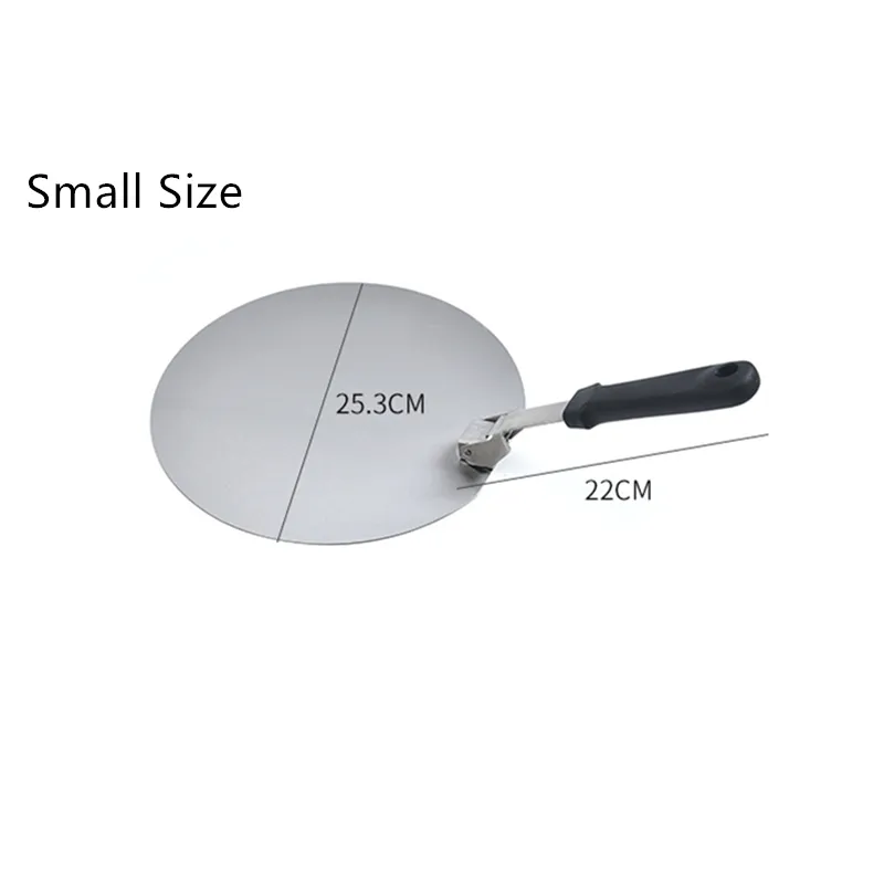 Pizza Shovel Spatula Plastic Handle Foldable Round Stainless Steel Non-Stick Pastry Paddle Kitchen Baking Cake Tools Accessories