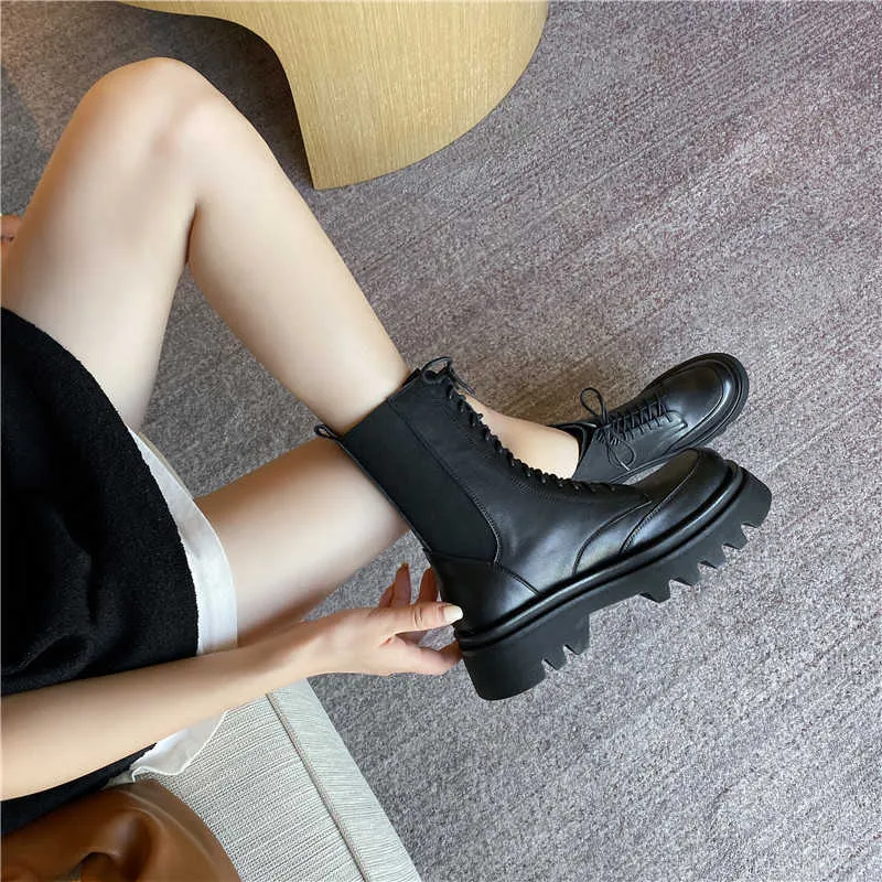 Top qualité mocassins hiver femmes bottes croisées en cuir véritable talons hauts fête chaussures de base femme 210528