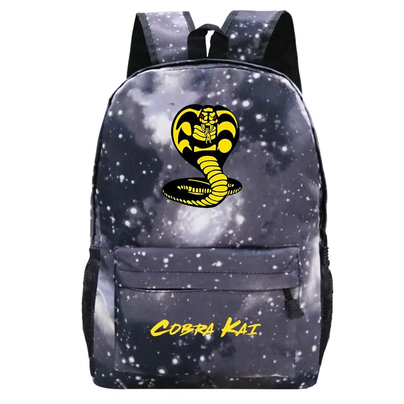 Ученики возвращаются в школьную сумку для рюкзака для мальчиков для девочек школьные сумки Cobra Kai Print Bookbag Backback Backpack Cobra Kai Teen Schoolbag1644605
