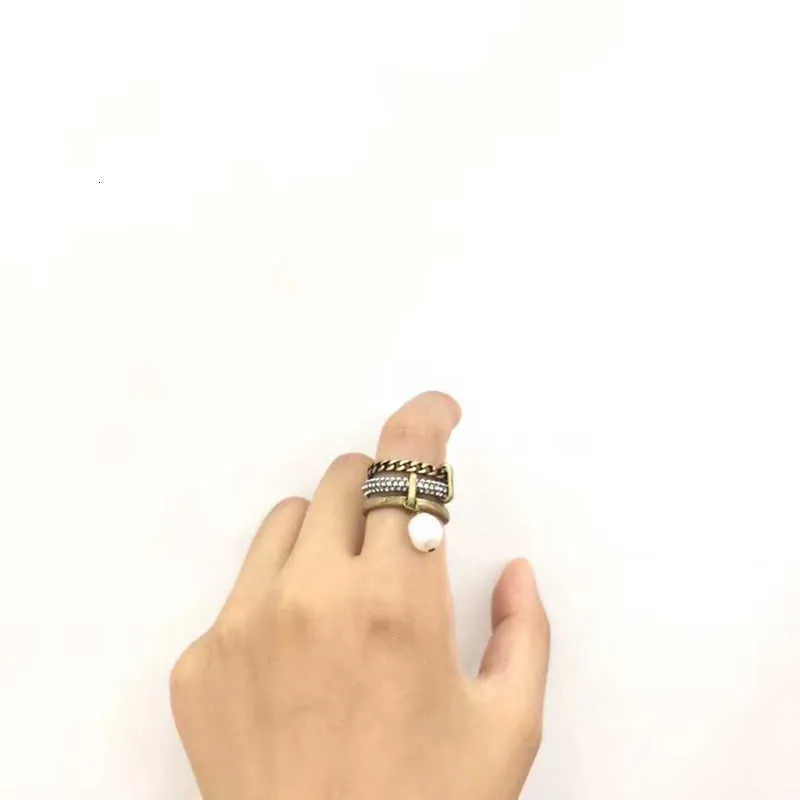Marca de moda jóias de pérola para mulheres anéis vintage cair anel de pérola anéis vintage anéis de festa amarelo jóias de bronze de jóias vapor anéis punk