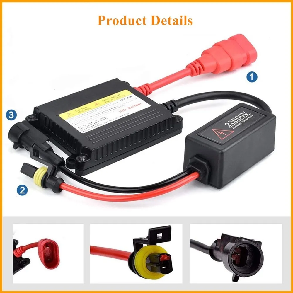 1/2/35W/55W Super Slim Xenon DC 12V HID Ballast H1 H3 H7 H8 H9 H11 9005 9006 H4 Kit modulo di controllo luci auto