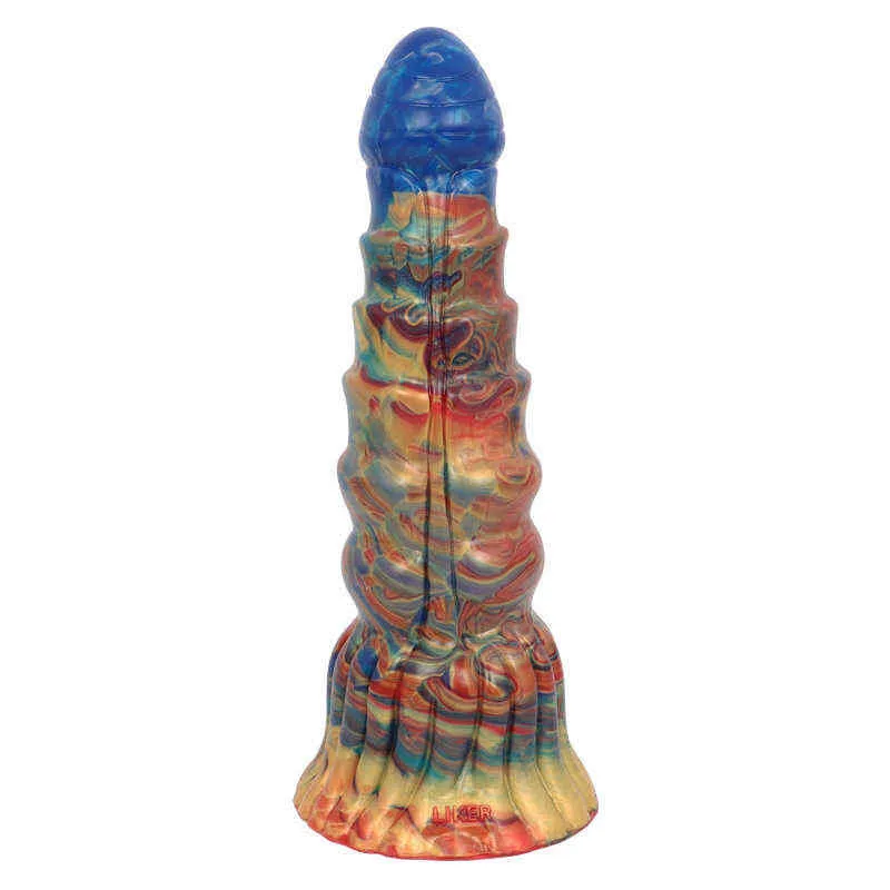 Nxy dildo's anale speelgoed nieuwe kleur silicagel plug toren gevormde gesimuleerde penis vrouwelijke masturbatie plezier speelgoed 0225