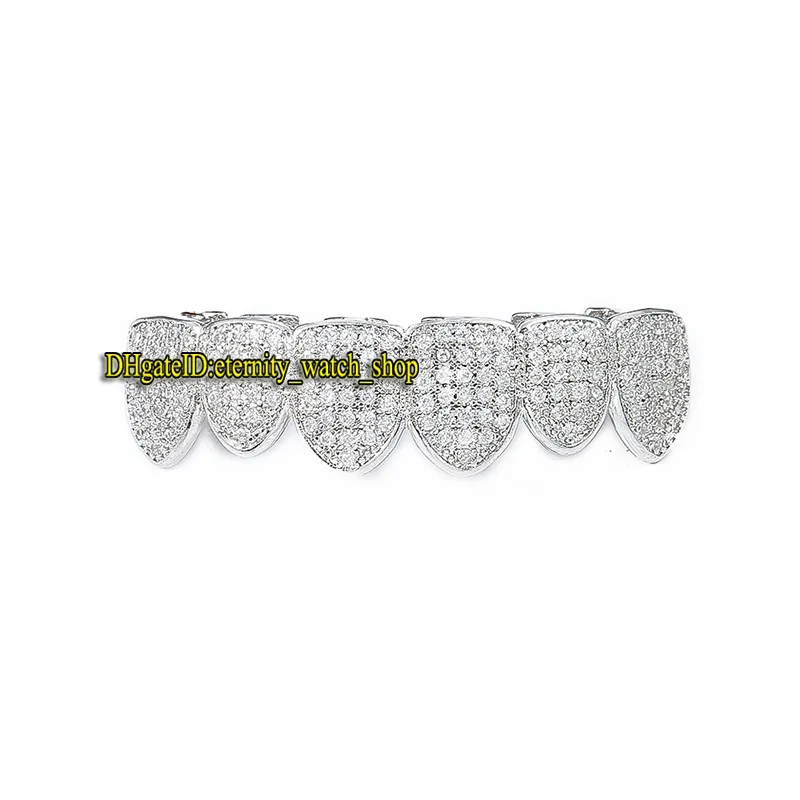 Europeu e americano vendendo jóias de hip-hop incrustadas com diamante CZ chaves Dentes de vampiro hip-hop Iced Out chaves de diamante eternity1853