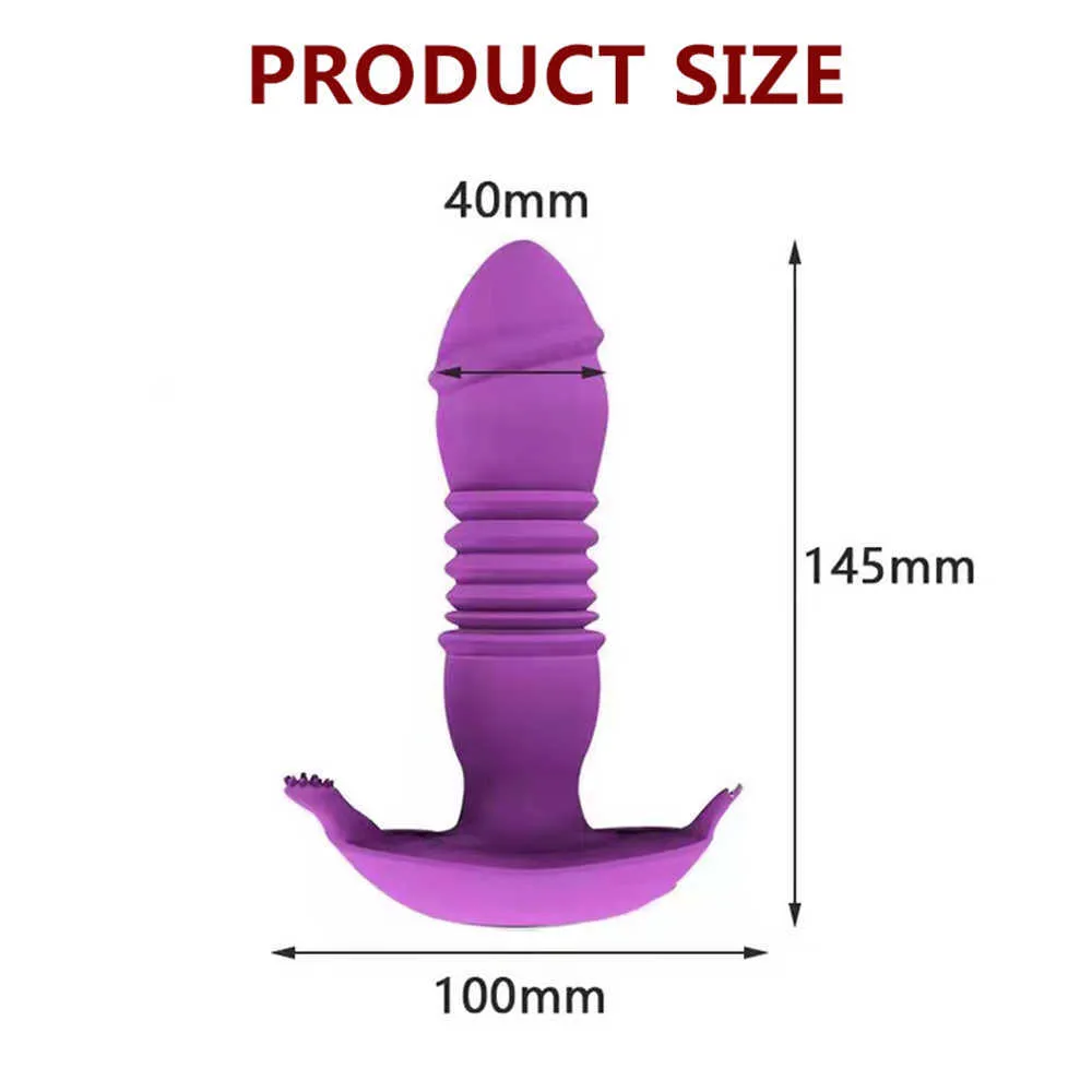 Enorme vibradores vibradores ânus butt plug masculino massageador de próstata brinquedos adultos anal remoto telescópico sexo para homem 2110156210042
