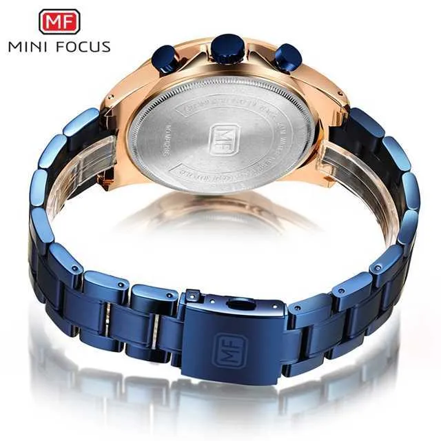 Reloj de pulsera cronógrafo de cuarzo para hombre Mini Focus 0218G de marca de lujo 248S