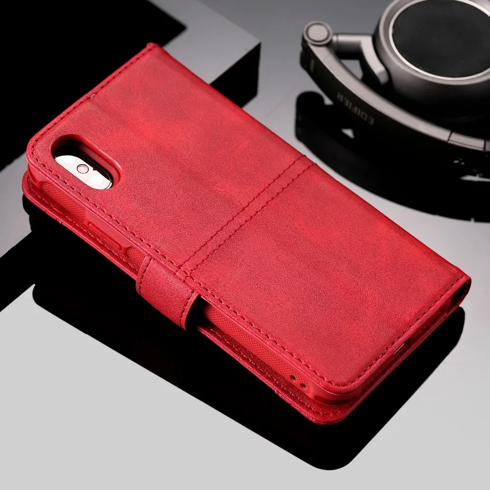 Flip Folio 12 XR Luxe Afneembare Lederen Portemonnee Telefoon Case Magneet Cover 11 SE 2020 XS MAX 7 8