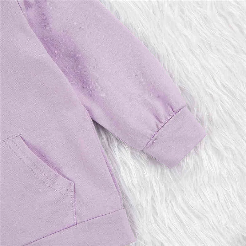 Hooded Sweatshirts Zipper Long-Sleeve Kangaroo Pocket Solid Color 0-6 Years Kids Boys Girls Outdoor Casual Coat Sportswear 211029