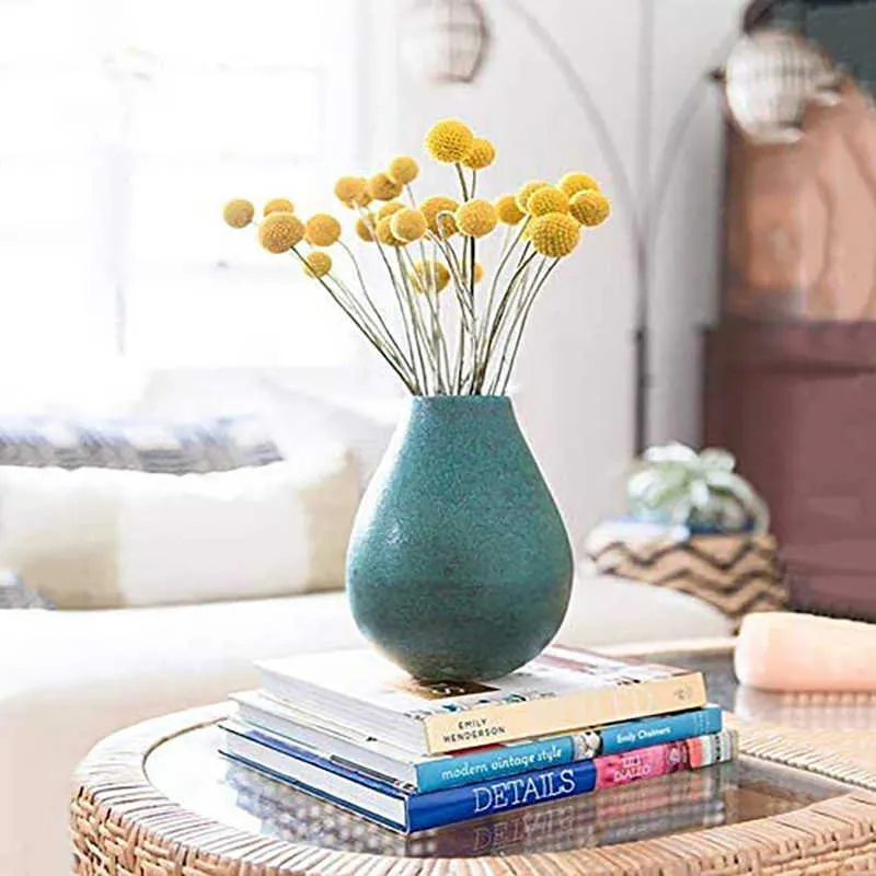 Prawdziwe Suszone Pampas Trawa Ślubny Kwiat Wiązki Naturalne Rośliny Home Decor Suszone Sztuczne Kwiaty Phragmites Golden Ball Pompom Y0630