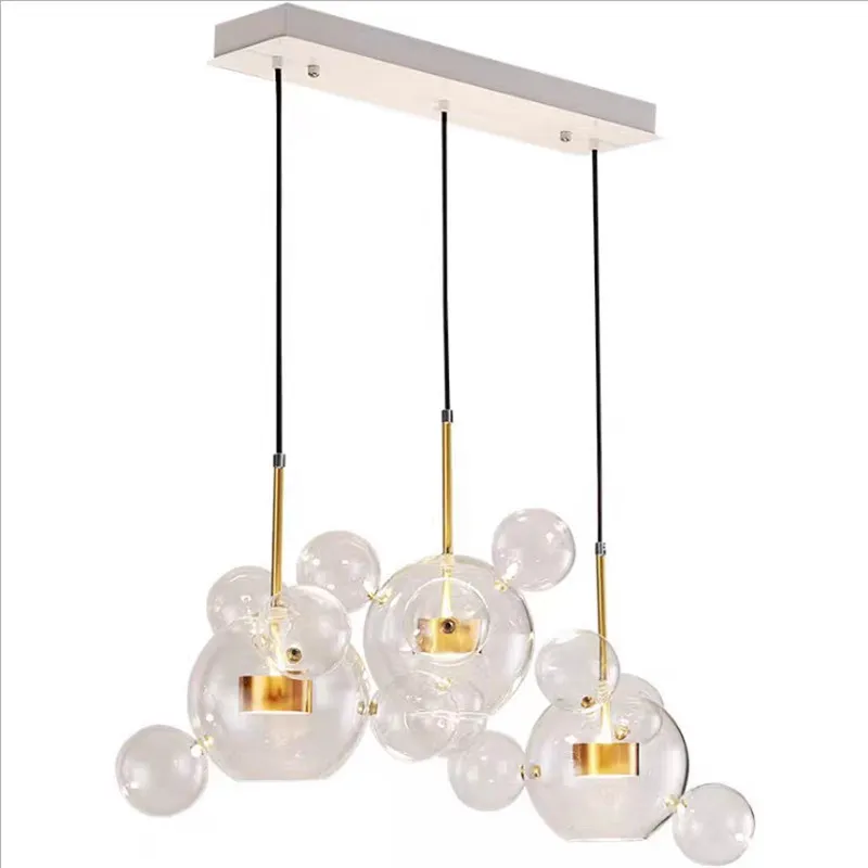 Lampadario da soggiorno personalizzato Lampadario moderno in vetro trasparente Lampada a sospensione bambini Lampada da arredamento interni289y