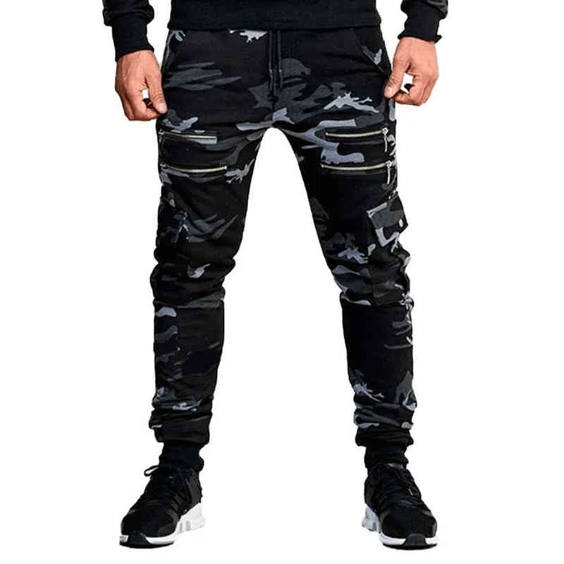 2021 Fashion Camo Pants New Men's Camouflage Overalls Jogger Pants Sweatpants Trousers H1223