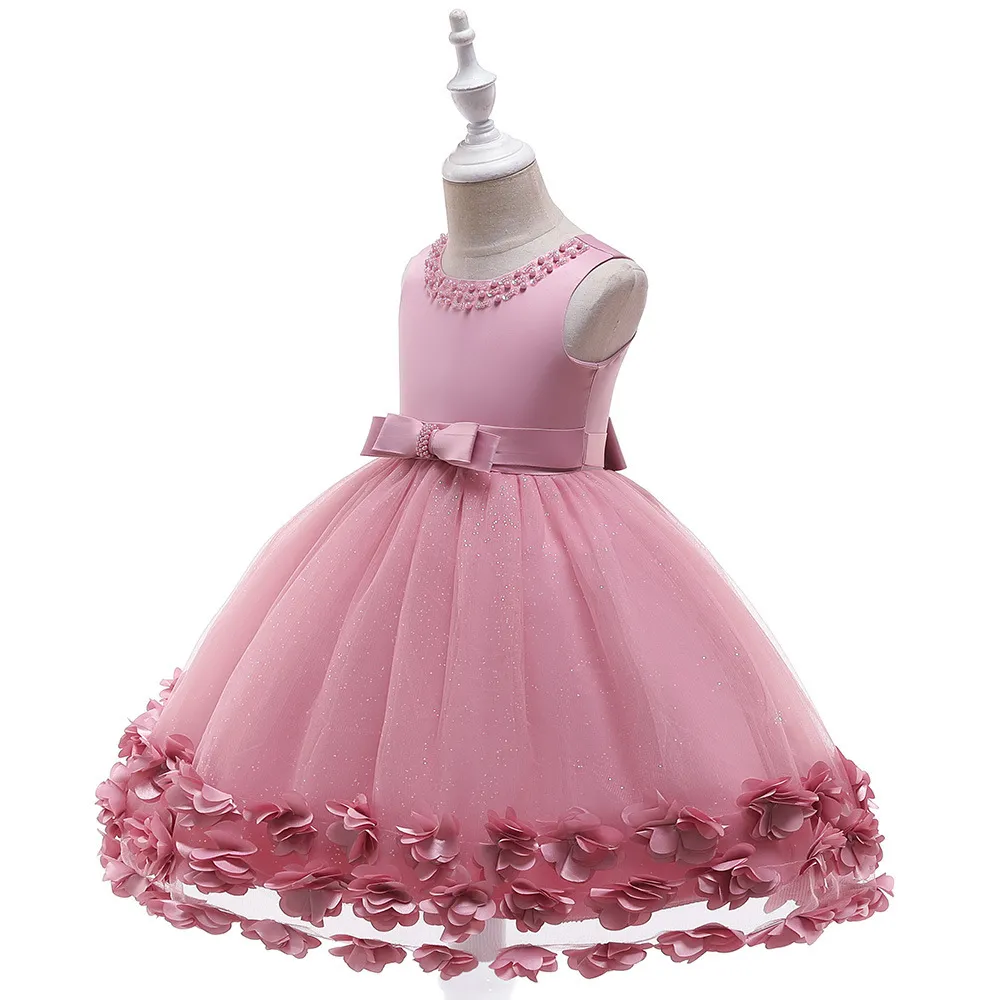 Meninas vestido branco elegante toddler meninas princesa vestido crianças vestidos para meninas vestido de festa de aniversário vestido de casamento crianças roupas 210303