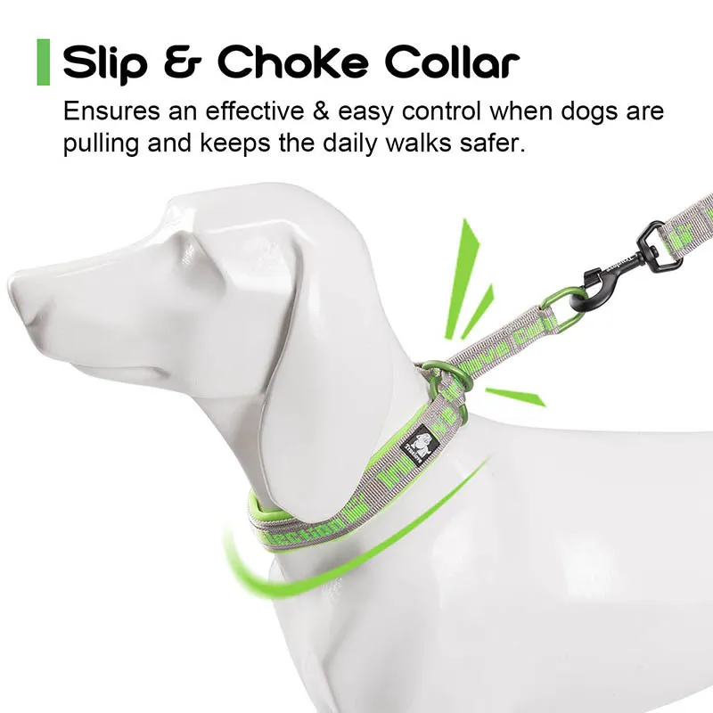 Truelove Slip Slip Dog Choke Border Bordado Reflexivo Pet S Para Large Smet S Perro Treinamento Y200515