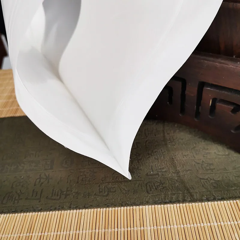 White Kraft Paper Storage Bag With Window For Puer Tea Cake Packaging Recyclable Sealing Bags Boutique Zipper Lock