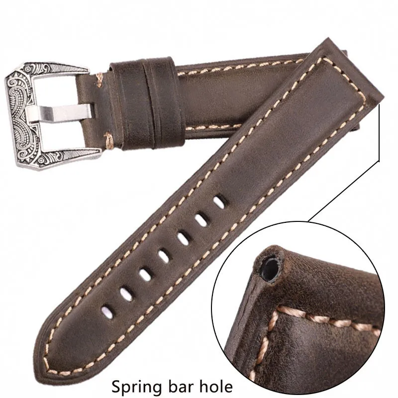 Cowhide Watch Strap Armband 20mm 22mm 24mm 26mm Women Men äkta läder WatchBands Clock Accessories346s